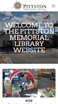 Mobile Screenshot of pittstonmemoriallibrary.org