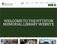 Tablet Screenshot of pittstonmemoriallibrary.org